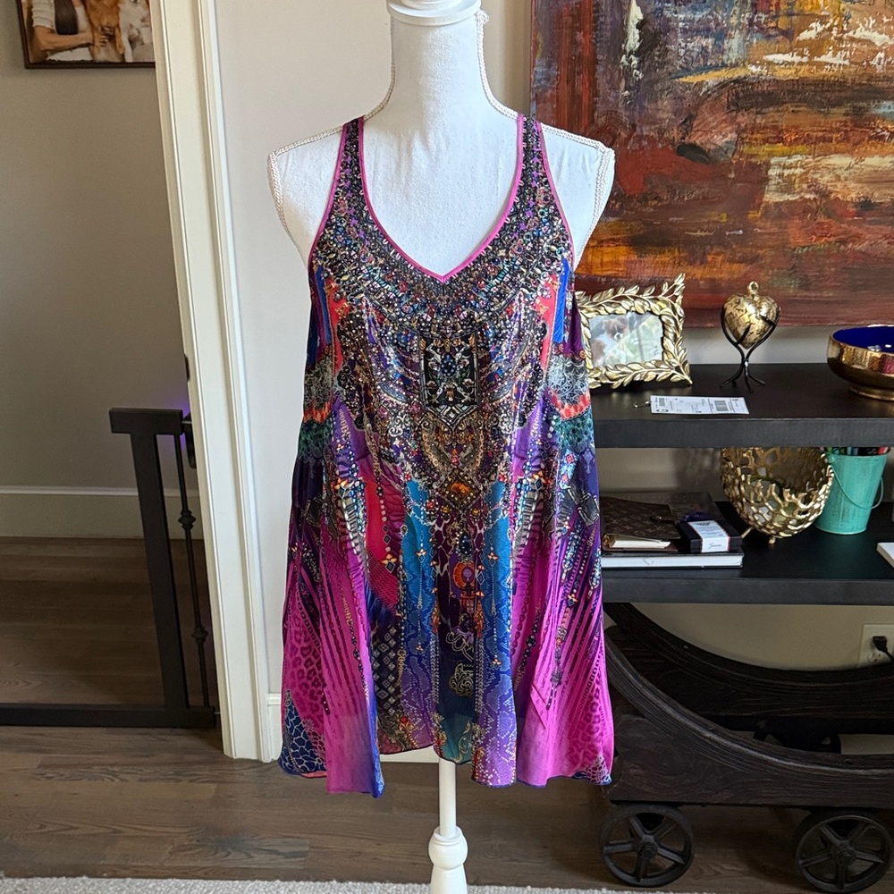 Camilla Multicolor Beaded Swim Coverup